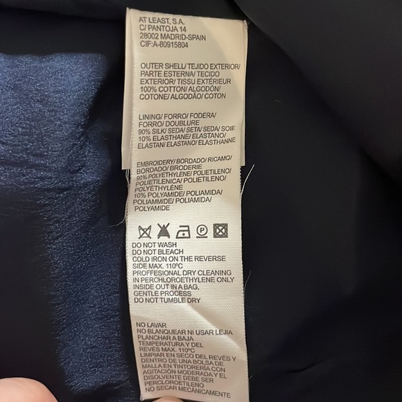 NWOT Hoss Intropia Navy Cotton Tweed-like Sequin Skirt Size 36 - Picture 16 of 16